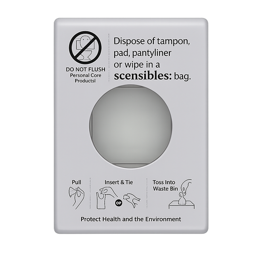 SDSC Feminine Hygiene Disposal Bag Dispenser -Satin Chrome