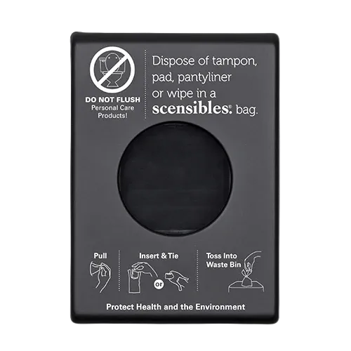 Wall-Mount Bag Dispenser — Black