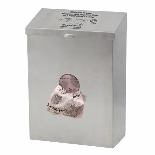 Combination Dispenser/Receptacle — Stainless Steel