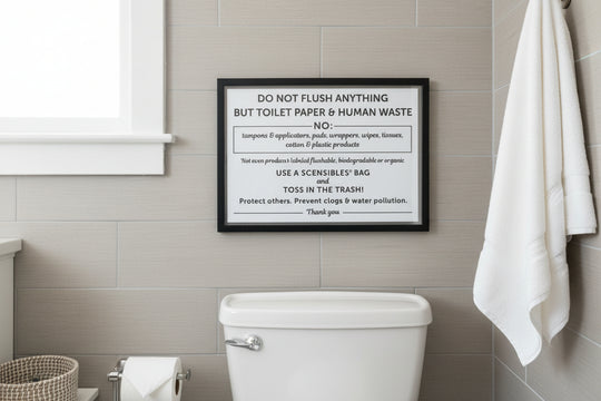 Do Not Flush Restroom Sign